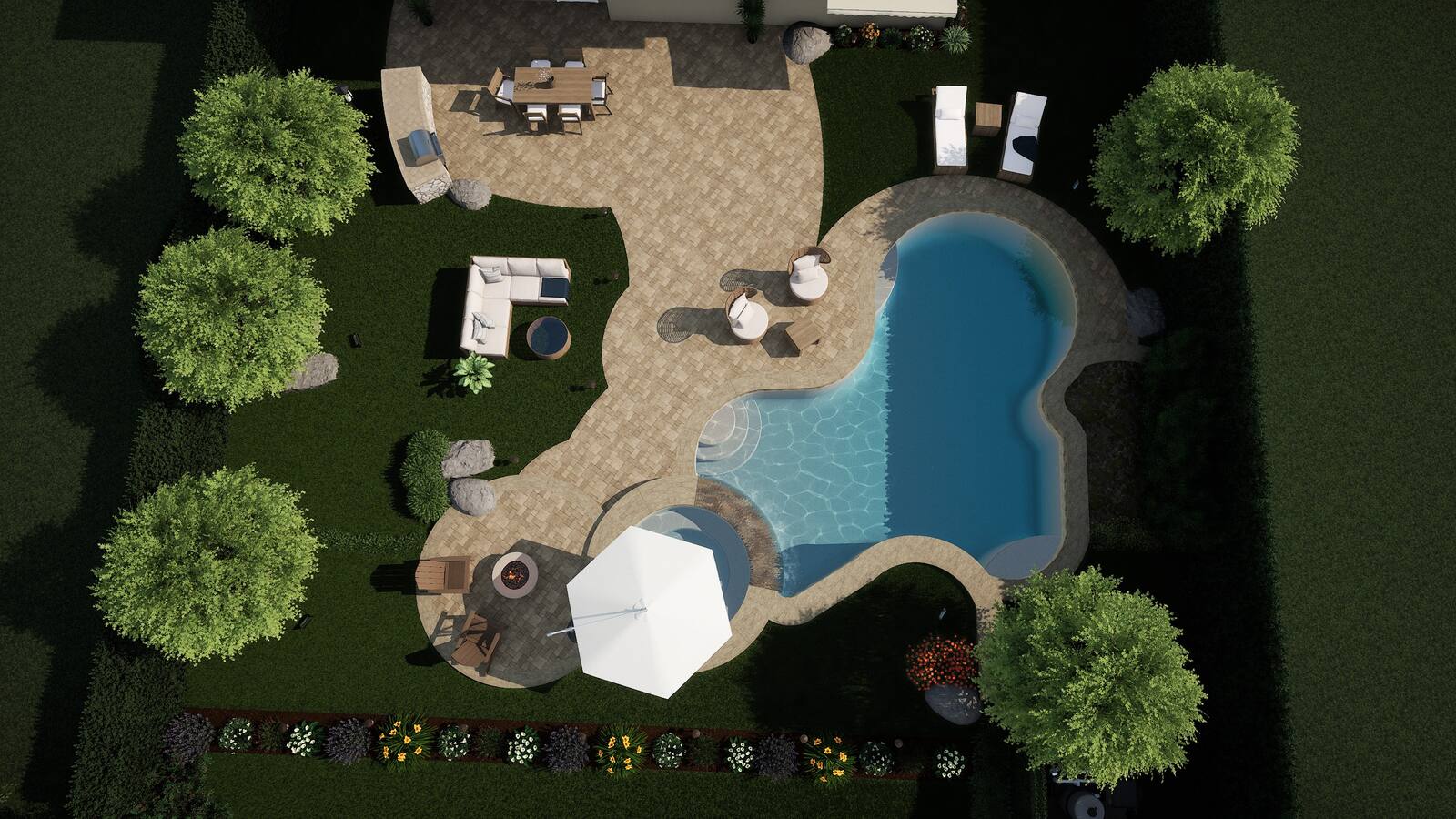 2D landscape site plan